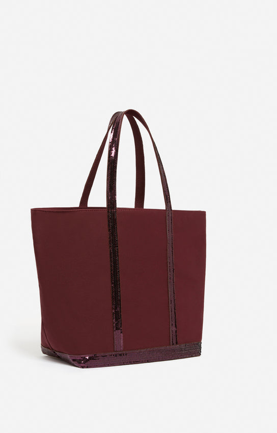 Cabas L Zippe Pourpre en Toile