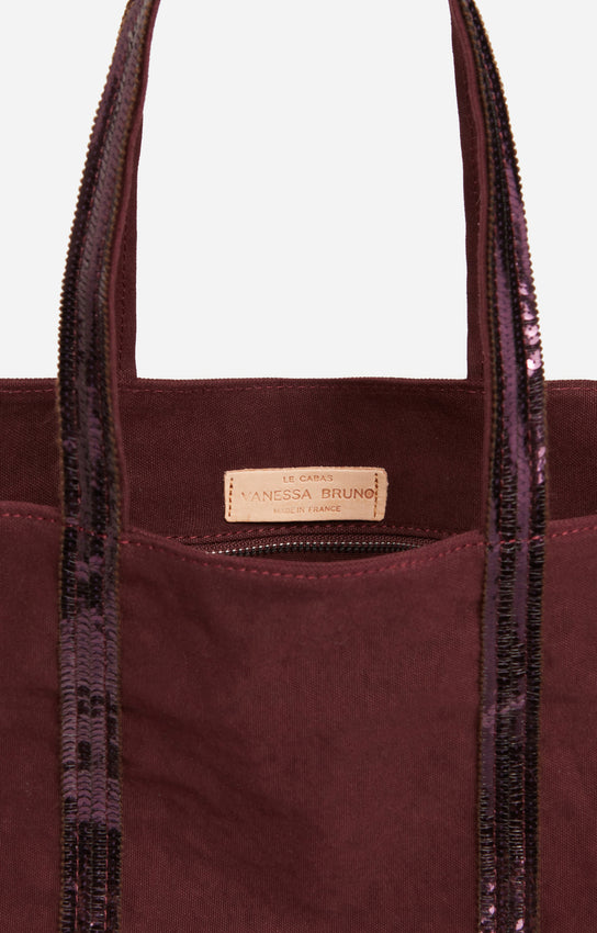 Cabas L Zippe Pourpre en Toile