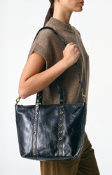 Sac Zippy Noir en Cuir
