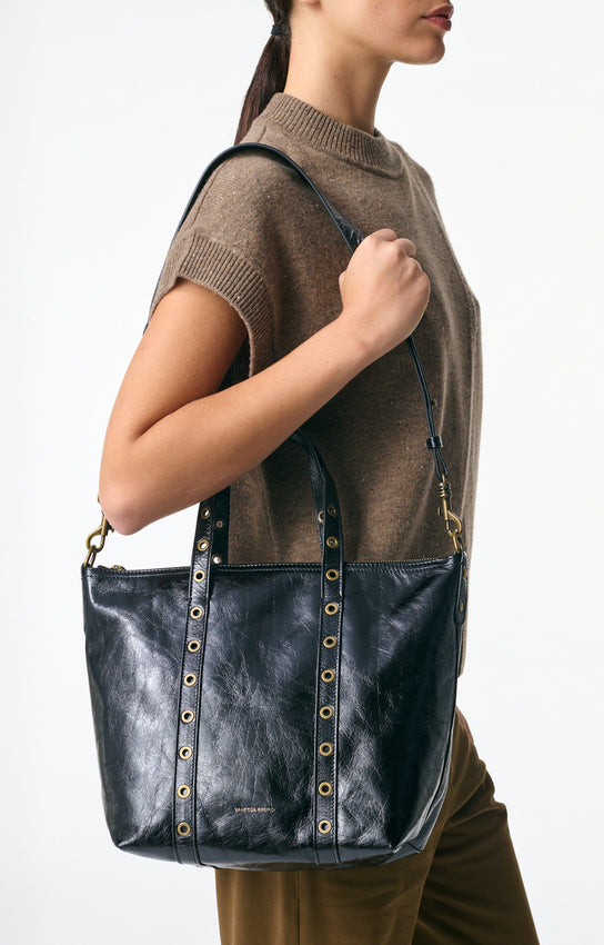 Sac Zippy Noir en Cuir