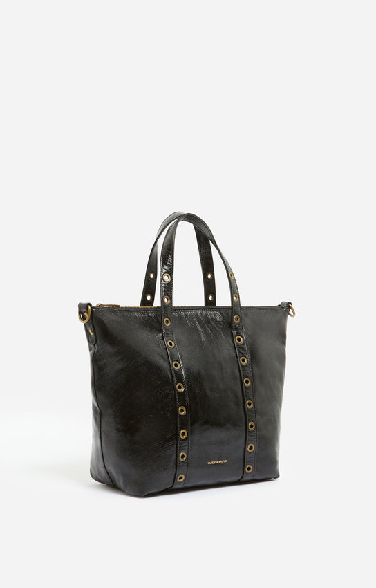 Sac Zippy Noir en Cuir