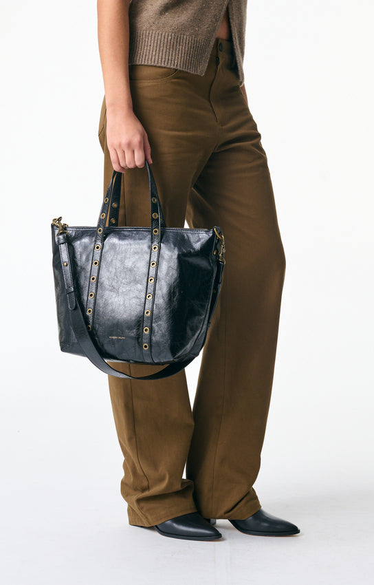 Sac Zippy Noir en Cuir