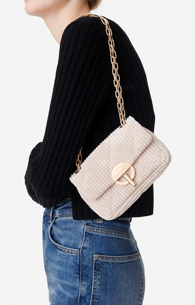Sac Nano Moon Velours Crème