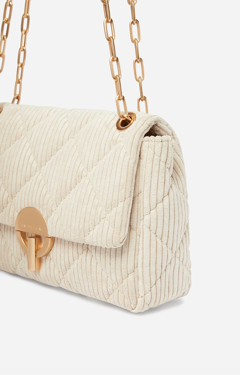 Sac Moon MM Velours Crème