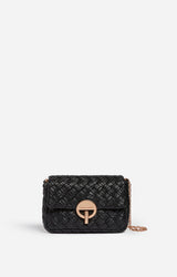 Sac Moon Moyen Noir Tressé