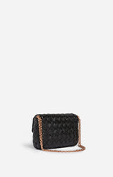 Sac Moon Moyen Noir Tressé