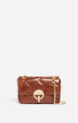 Sac Moon Moyen Havane en Cuir