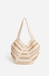 Sac Panier Berlingot en Papier Ecru