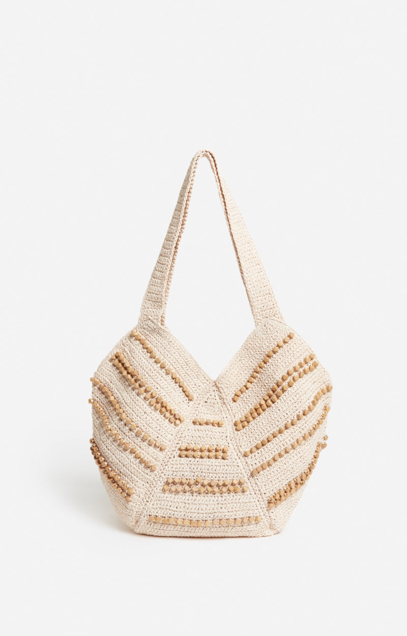 Sac Panier Berlingot en Papier Ecru