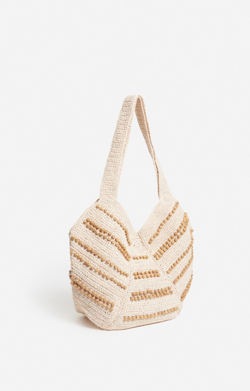 Sac Panier Berlingot en Papier Ecru