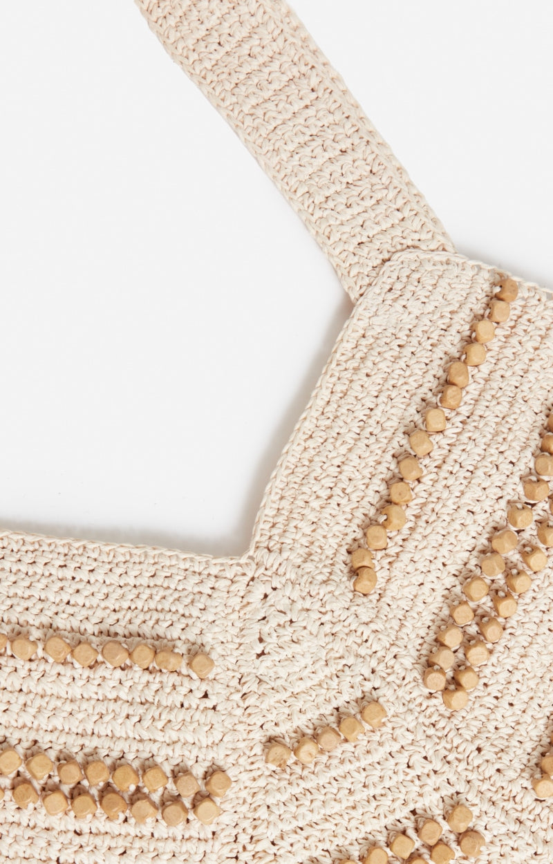 Sac Panier Berlingot en Papier Ecru