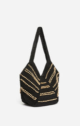 Sac Panier Berlingot en Papier Noir