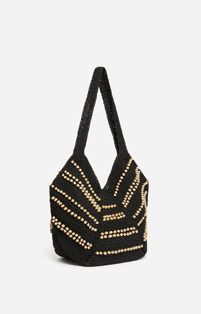 Sac Panier Berlingot en Papier Noir