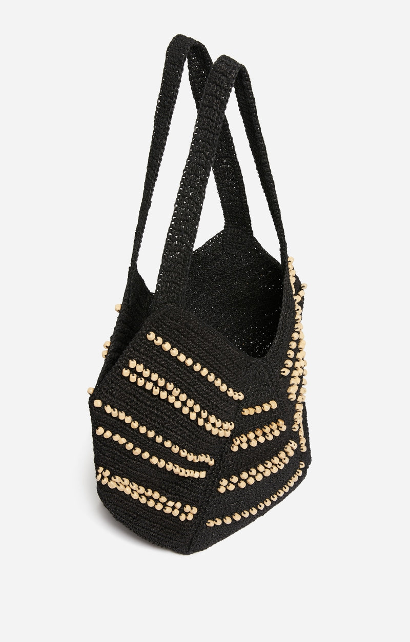 Sac Panier Berlingot en Papier Noir