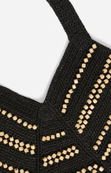 Sac Panier Berlingot en Papier Noir