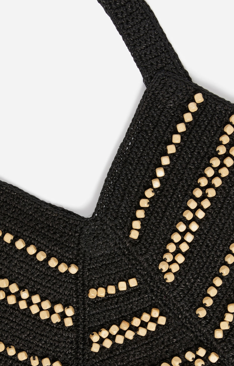 Sac Panier Berlingot en Papier Noir