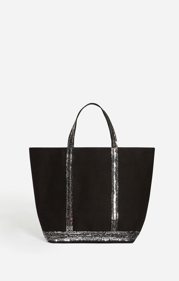 Sac Cabas M Noir/Glacial en Toile