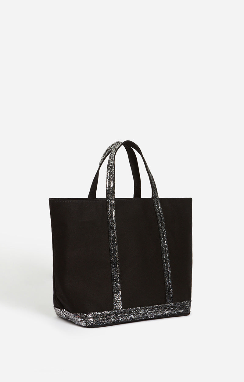 Sac Cabas M Noir/Glacial en Toile