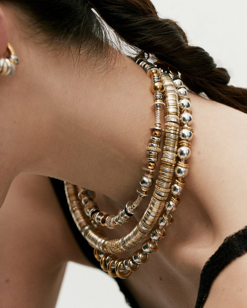 Collier Nefertti or argent