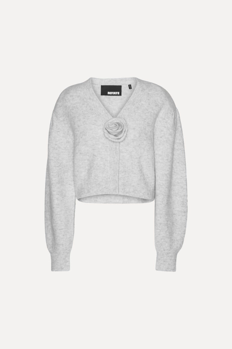Cardigan Knit Puffsleeve Grey