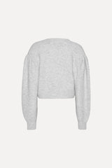 Cardigan Knit Puffsleeve Grey