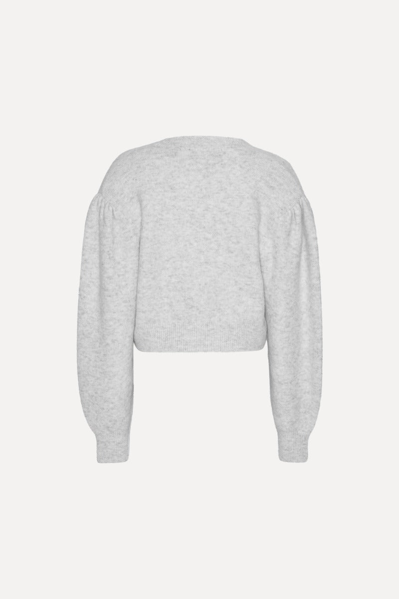 Cardigan Knit Puffsleeve Grey