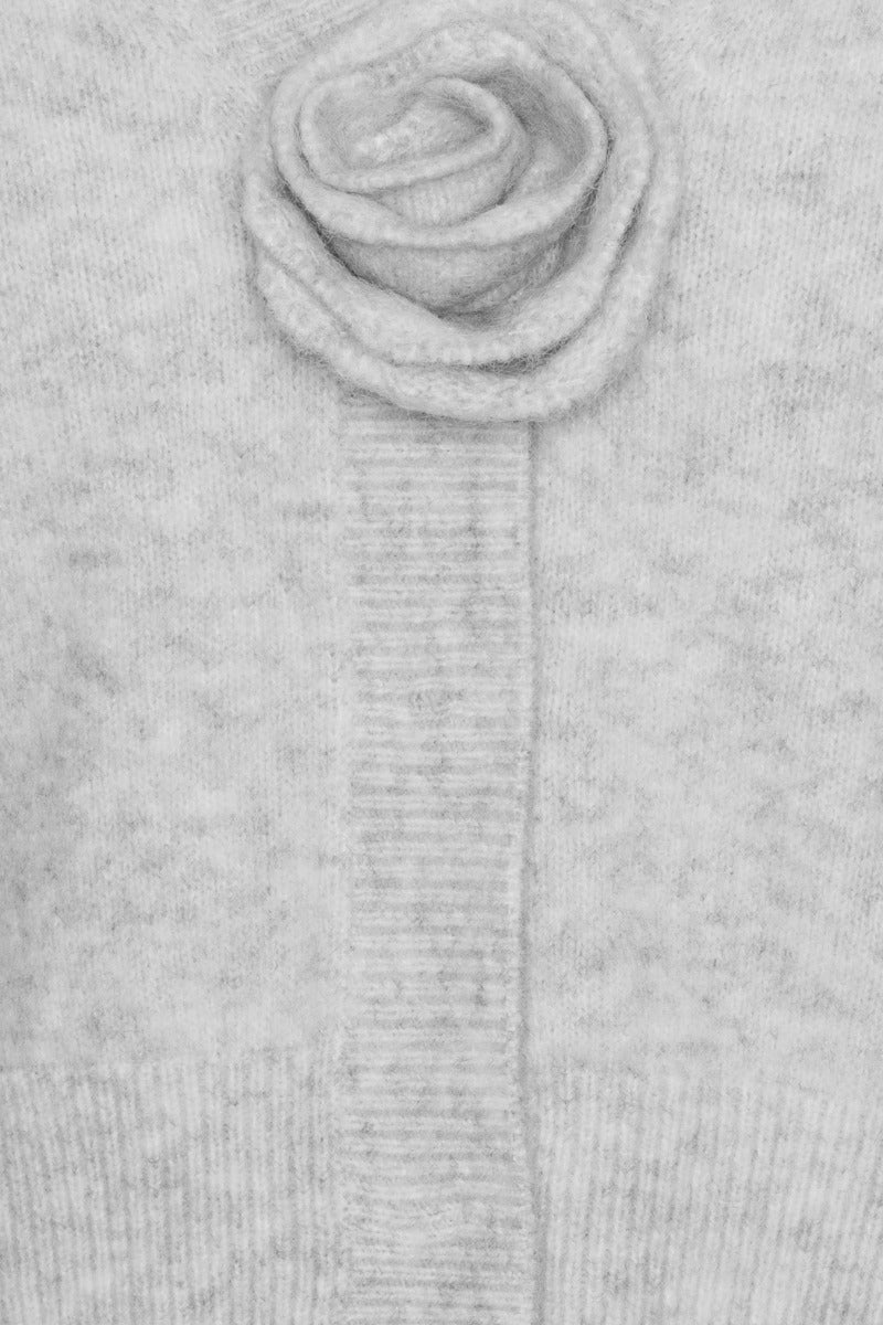 Cardigan Knit Puffsleeve Grey