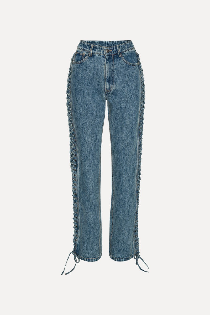 Jeans Laced Straight Leg