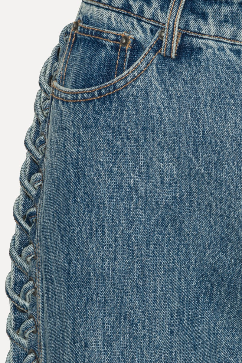 Jeans Laced Straight Leg