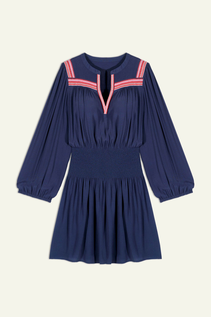 Robe Courte Brodée Talia Marine // ba&sh FR Robe Courte Brodée Talia Marine // ba&sh FR