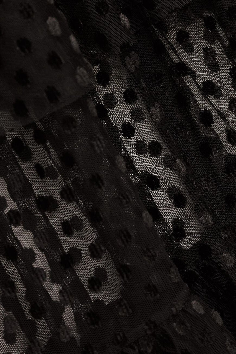 Raff blouse en résille noir