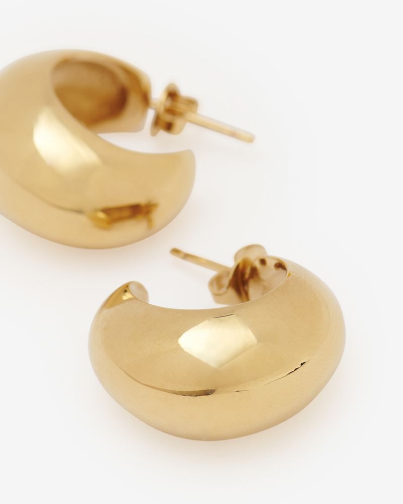 Petites Boucles d'oreilles Shiny Crescent dorées