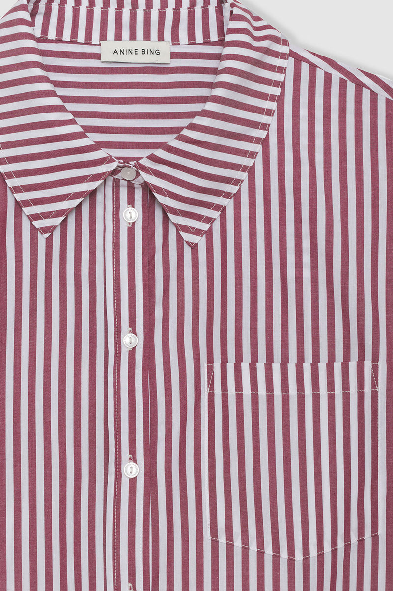 Chemise Mika Rayures Rouge