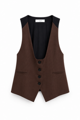 Gilet Cala Dark Brown