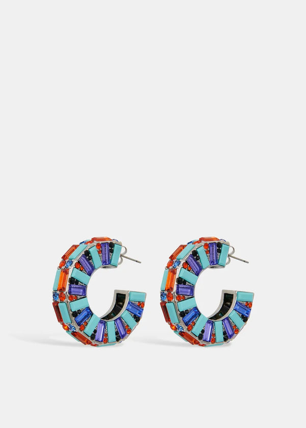 Boucles d'oreilles Hassumptions Bleu/Orange/Pourpre