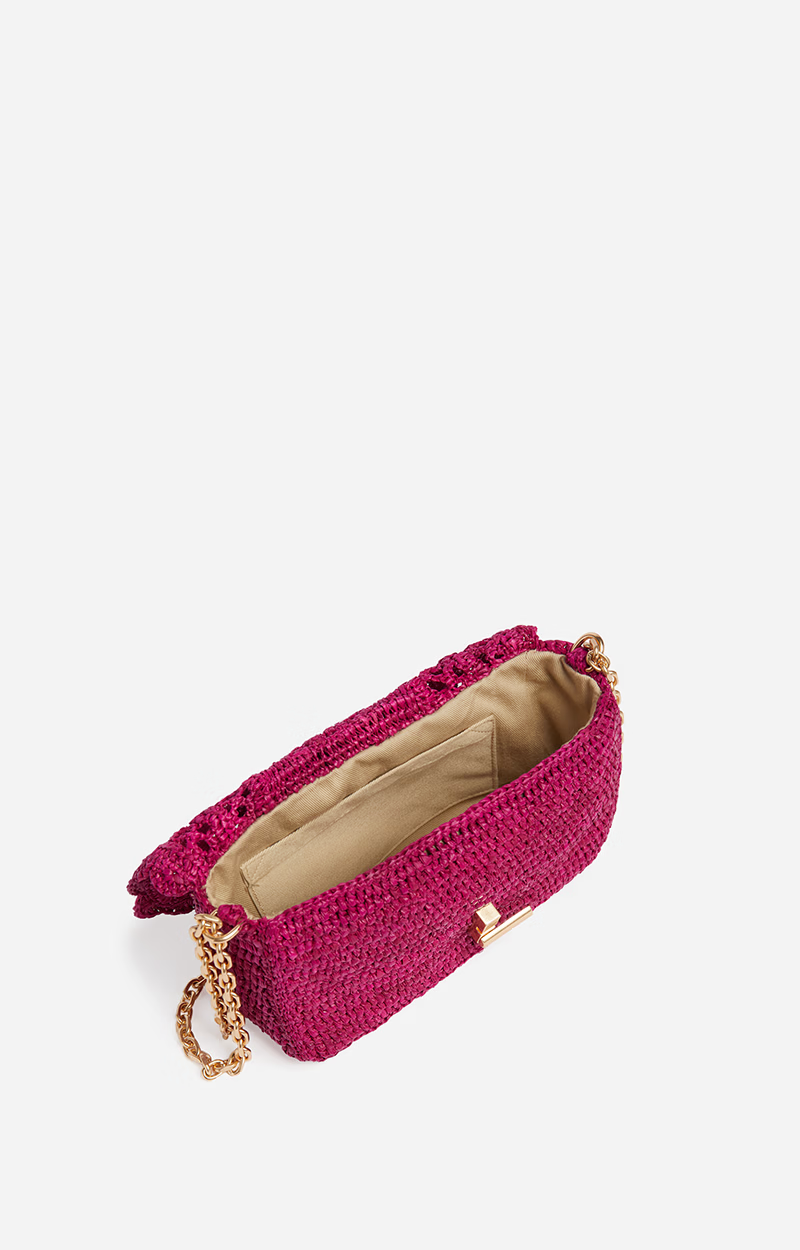 Sac Nano Raphia Fushia