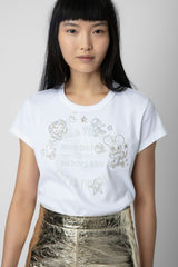 T-shirt Woop Blason Blanc