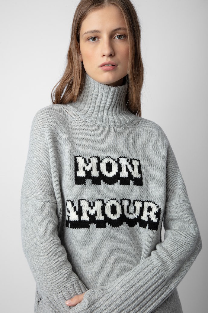 Pull Alma We Mon amour Gris Chiné