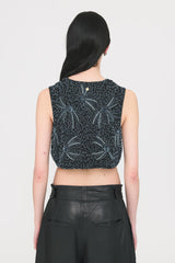 Gilet Maha brodé noir