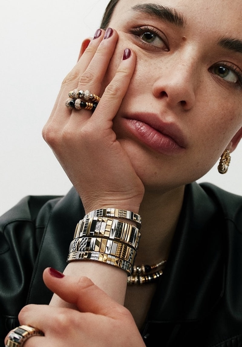 Bague Nefertiti Double Doré