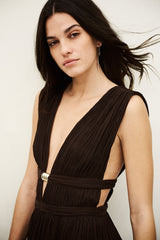 Robe Tania marron