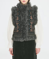 Gilet en fourrure Sandora kaki
