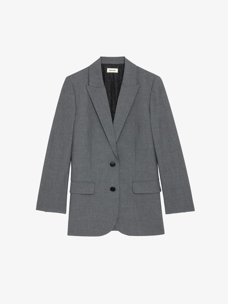 Blazer Viva Strass Gris Chiné