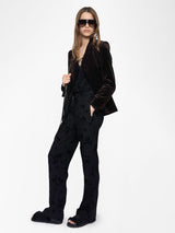 Pantalon Poma Flowers Black