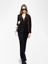 Pantalon Poma Flowers Black