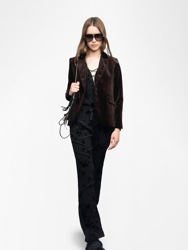 Pantalon Poma Flowers Black