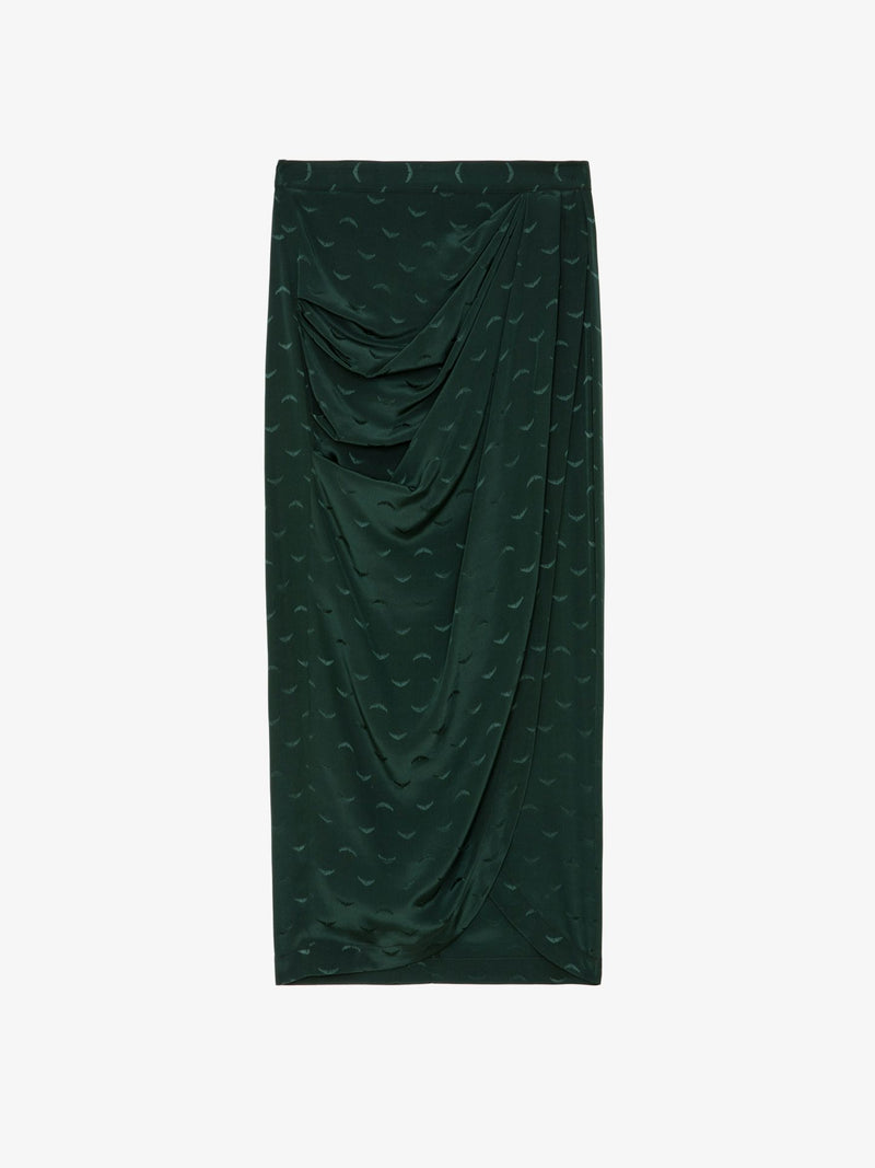 Jupe Jamelia Wings Soie Jacquard Vert Peaks