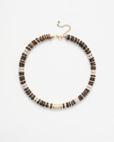 Collier Rondelles Marron