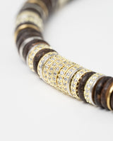 Collier Rondelles Marron