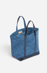 Cabas M Zippe Indigo en Lin